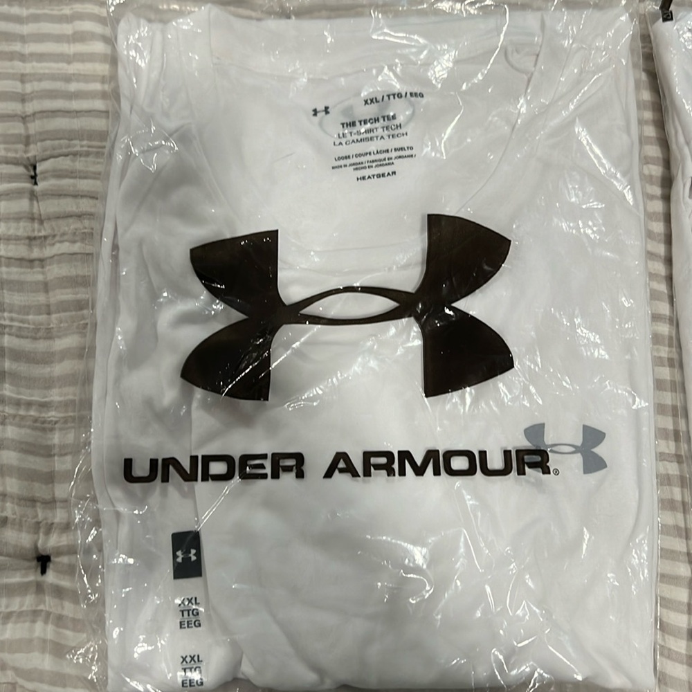Under Armour white tech tee size. XXL. New with tags